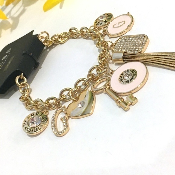 3/$29! GUESS Charm Bracelet Tassel, Heart, Key - Picture 3 of 8